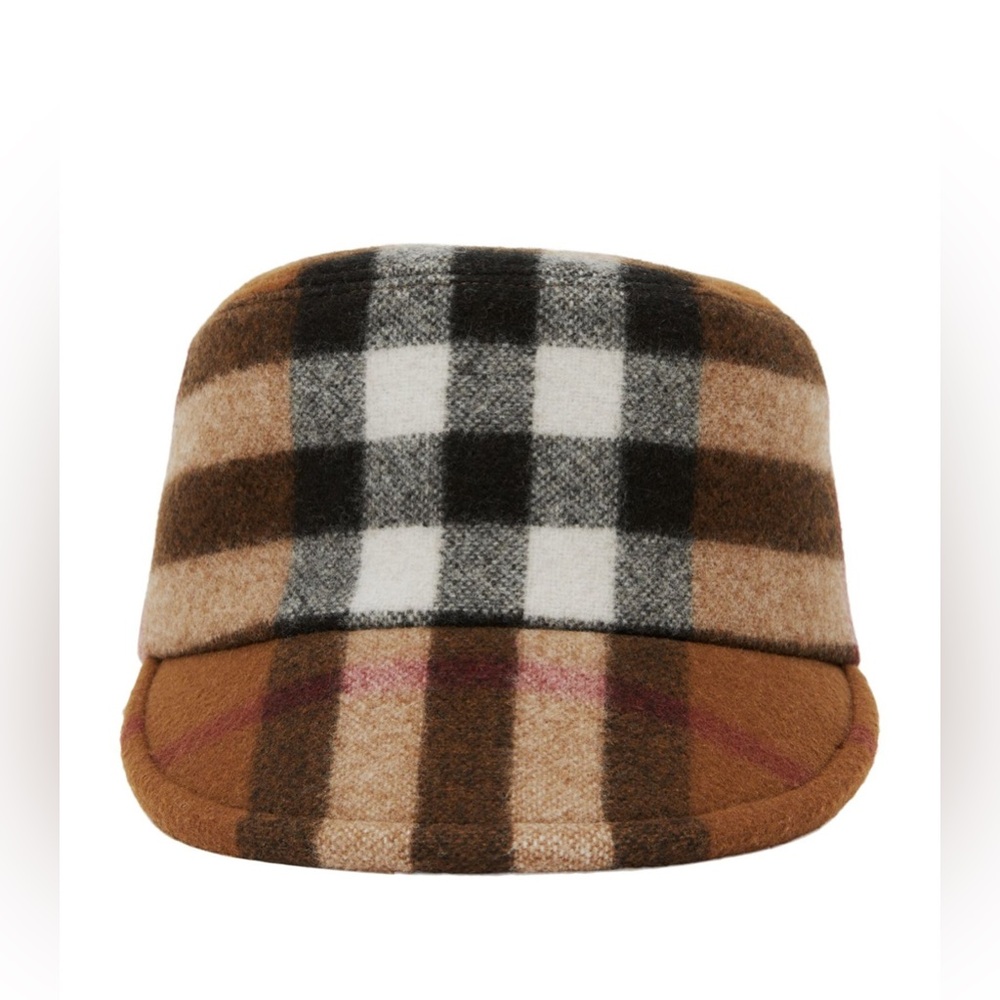 Unisex Burberry - Jared Check Cap in Brown